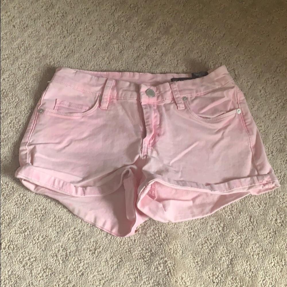 Pink Denim Shorts